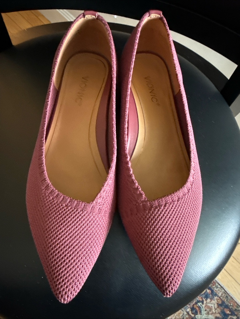 Vionic Women's Pointed Knit Flat - Dusty Rose size 7 new